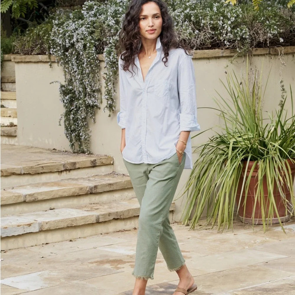 Frank & Eileen Italian Performance linen Wicklow pants size 00 in Rosema… - Picture 1 of 9